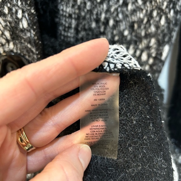 Liquid By Sioni Sweater Cardigan M Patchwork Hippie Boho Art Teacher Steampunk - Picture 8 of 8